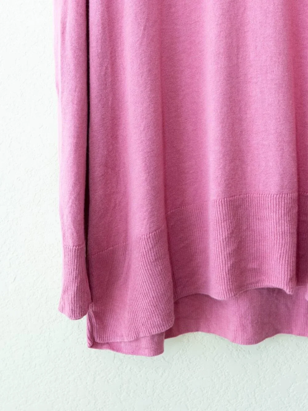 J Jill Cotton Silk Sweater XL Pink V Neck Lightweight Tunic Soft Relaxed Womens - Picture 5 of 12